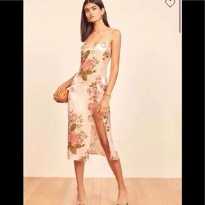 reformation britten dress  100% silk